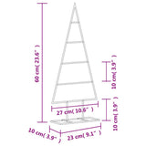 Metal Christmas Tree for Decoration Black 60 cm - Close-Up Angle