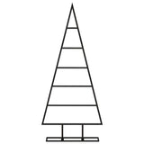 Metal Christmas Tree for Decoration Black 90 cm - Side View