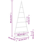 Metal Christmas Tree for Decoration Black 90 cm - Close-Up Angle