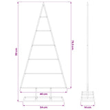 Metal Christmas Tree for Decoration Black 90 cm - Close-Up Angle