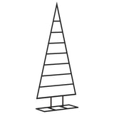 Metal Christmas Tree for Decoration Black 125 cm - Front View