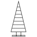 Metal Christmas Tree for Decoration Black 125 cm - Side View