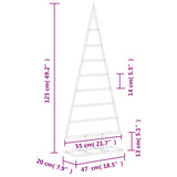 Metal Christmas Tree for Decoration Black 125 cm - Close-Up Angle