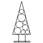 Metal Christmas Tree for Decoration Black 60 cm