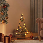 Metal Christmas Tree for Decoration Black 60 cm