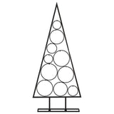 Metal Christmas Tree for Decoration Black 90 cm - Side View