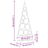 Metal Christmas Tree for Decoration Black 90 cm - Close-Up Angle