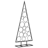 Metal Christmas Tree for Decoration Black 125 cm - 45-Degree Angle