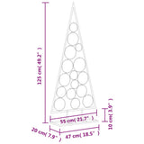 Metal Christmas Tree for Decoration Black 125 cm - Close-Up Angle