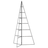 Metal Christmas Tree for Decoration Black 140 cm - Side View