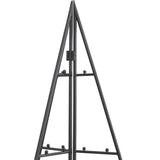 Metal Christmas Tree for Decoration Black 140 cm - Rear View
