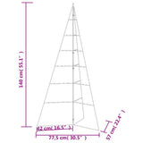 Metal Christmas Tree for Decoration Black 140 cm