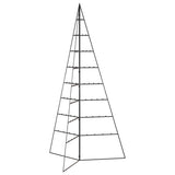 Metal Christmas Tree for Decoration Black 180 cm - Side View