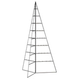 Metal Christmas Tree for Decoration Black 180 cm - 45-Degree Angle