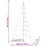 Metal Christmas Tree for Decoration Black 180 cm