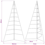 Metal Christmas Tree for Decoration Black 180 cm - Close-Up Angle