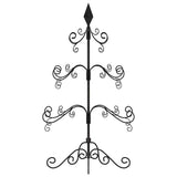 Metal Christmas Tree for Decoration Black 90 cm - Top-Down View