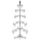 Metal Christmas Tree for Decoration Black 150 cm - Top-Down View