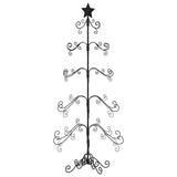 Metal Christmas Tree for Decoration Black 150 cm - 45-Degree Angle