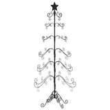 Metal Christmas Tree for Decoration Black 180 cm - Front View