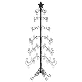 Metal Christmas Tree for Decoration Black 180 cm - 45-Degree Angle