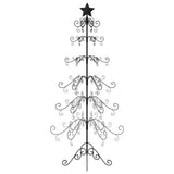Metal Christmas Tree for Decoration Black 215 cm