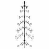 Metal Christmas Tree for Decoration Black 215 cm - Top-Down View