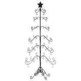 Metal Christmas Tree for Decoration Black 215 cm