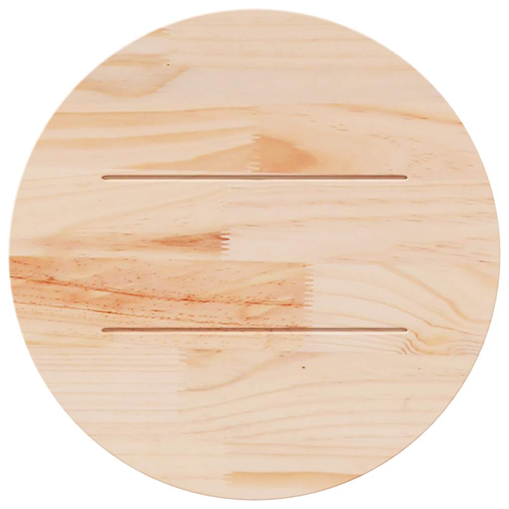 Table Top Round Ø50x3 cm Solid Wood Pine
