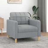 Sofa Chair Light Grey 60 cm Fabric