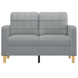 2-Seater Sofa Light Grey 120 cm Fabric