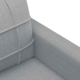 2-Seater Sofa Light Grey 120 cm Fabric - Rear View
