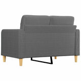 2-Seater Sofa Dark Grey 120 cm Fabric