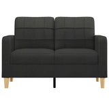 2-Seater Sofa Black 120 cm Fabric