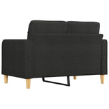 2-Seater Sofa Black 120 cm Fabric - 45-Degree Angle