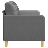 2-Seater Sofa Dark Grey 140 cm Fabric - Top-Down View
