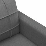 2-Seater Sofa Dark Grey 140 cm Fabric - Rear View