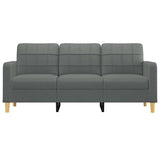 3-Seater Sofa Dark Grey 180 cm Fabric