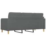3-Seater Sofa Dark Grey 180 cm Fabric