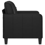 Sofa Chair Black 60 cm Faux Leather - Top-Down View