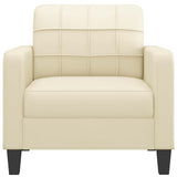 Sofa Chair Cream 60 cm Faux Leather