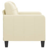 Sofa Chair Cream 60 cm Faux Leather - Top-Down View