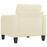 Sofa Chair Cream 60 cm Faux Leather - 45-Degree Angle