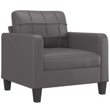 Sofa Chair Grey 60 cm Faux Leather