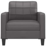 Sofa Chair Grey 60 cm Faux Leather