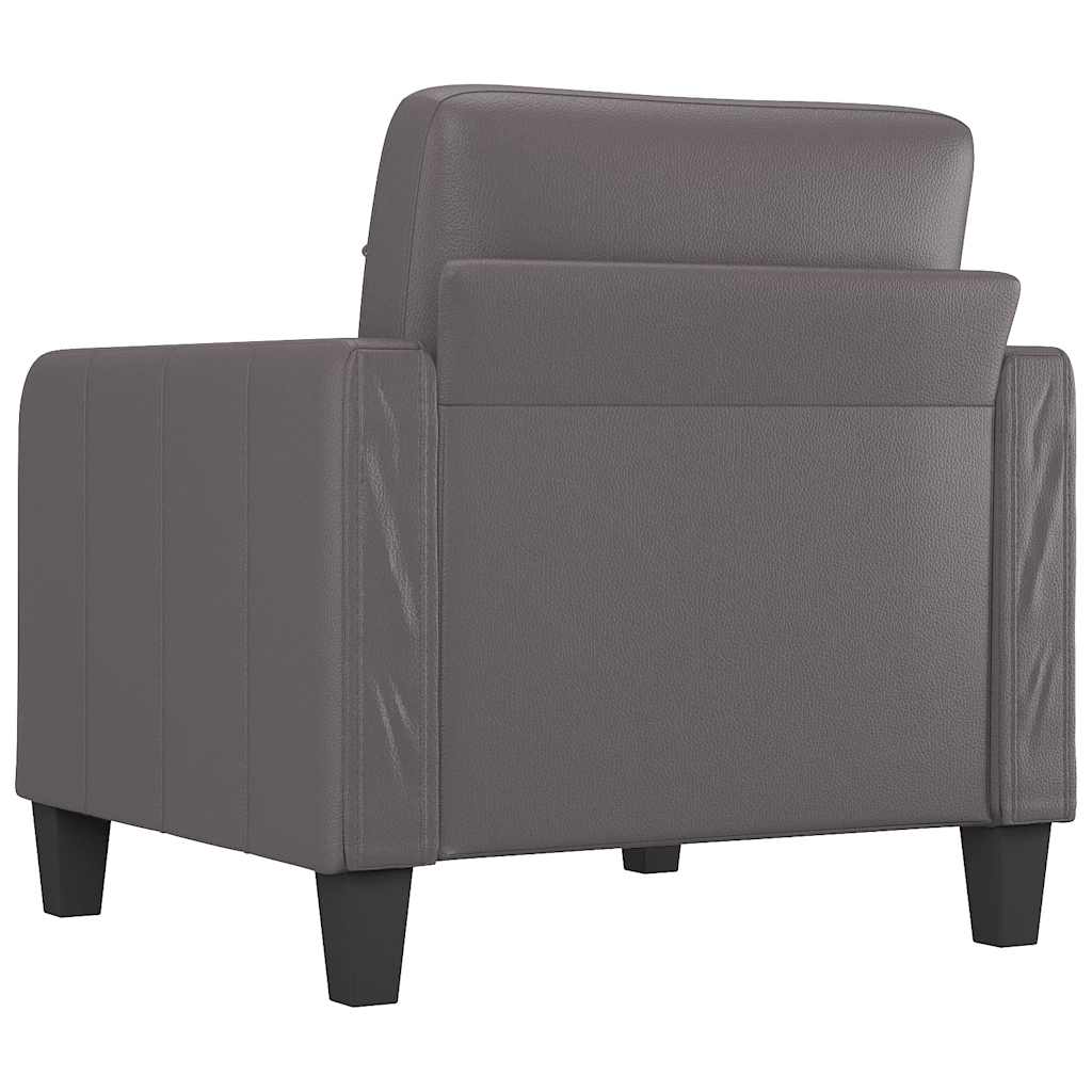 Sofa Chair Grey 60 cm Faux Leather