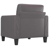 Sofa Chair Grey 60 cm Faux Leather - 45-Degree Angle