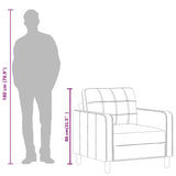 Sofa Chair Grey 60 cm Faux Leather