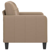 Sofa Chair Cappuccino 60 cm Faux Leather - Top-Down View