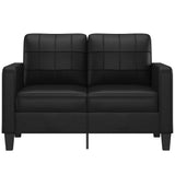 2-Seater Sofa Black 120 cm Faux Leather